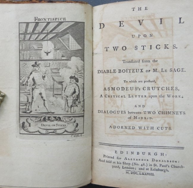 Le Sage, Devil Upon Two Sticks, 1778 UK Edition, illustrated, Complete (1 of 14)