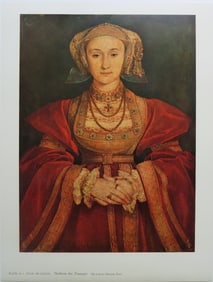 Hans Holbein the Younger, Anne of Cleves, Litho Art Print 1950s