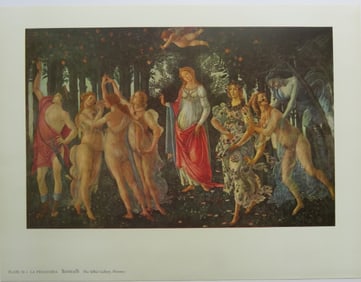 Sandro Botticelli, La Primavera, Litho Art Print 1950s