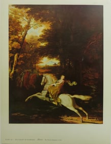 Washington Allston, The Flight of Florimell, Litho Art Print 1950s