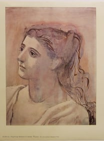 Pablo Picasso, Head from Woman In White, Litho Art Print 1950s