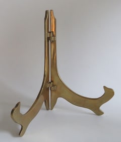 Vintage Solid Brass Display Stand, Easel, Holder for Pictures, Plates, Signs, Paintings