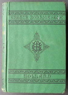 Holland, Arthur Bonnicastle, American Story, 1873, 1st US Ed. illustrated: "Arthur Bonnicastle, an American Story" by J.G. Holland, illustrated by Mary A. Hallock, published by Scribner, Armstrong & Co. 1873, New York. First Edition. Hard boards, decorative green cloth stamp