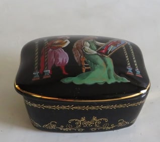 Vintage Porcelain Music Box, Raymonda Melody, Franklin Mint, 1988