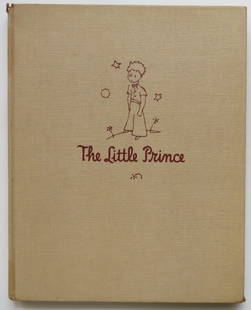 Saint-Exupery, Little Prince 1st Ed., 6th Print 1943, Reynal & Hitchcock: "The Little Prince" by Antoine De Saint-Exupery, First Edition, 6th Printing, published by Reynal & Hitchcock, New York, 1943. Points of first edition: "Reynal & Hitchock" is imprinted on spine, title