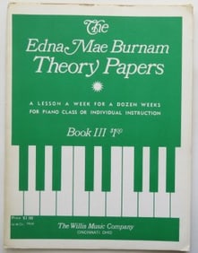 Burnam, Theory Papers I, Piano Lesson a Week, 1stEd. 1970