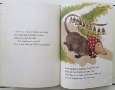 Punnett, Count the Possums, 1stEd. 1982, Talk-Along Story, Tom Dunnington illustrated: "Count the Possums: A Talk-Along Story" by Dick Punnett, illustrated by Tom Dunnington, published by The Child's World, Elgin, Illinois, distributed by Children's Press, Chicago, 1982. First Edition.H