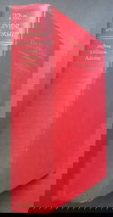 James Truslow Adams, Living Jefferson, Biography, 1942: "The Living Jefferson" by James Truslow Adams, published by Charles Scribner's Sons, New York, 1942. Copyright 1936.Hard boards, original red cloth with gold lettering on front board and spine [a