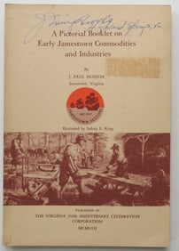 Paul Hudson, Early Jamestown Commodities & Industries, 1957, 1st Edition