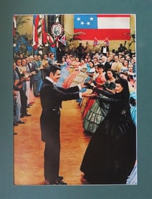 Movie Still, Civil War Saga Gone with the Wind, 1970s Litho Print, Framed