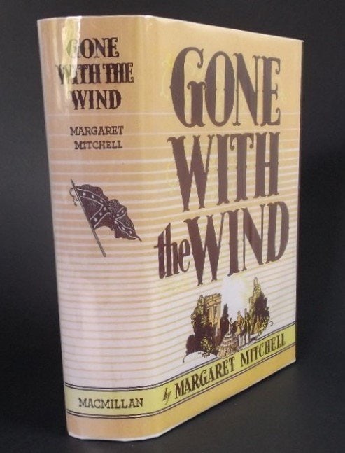 Mitchell, Gone with the Wind, 1st Edition, Jan. 1937 Print, Civil War Saga: "Gone with the Wind" by Margaret Mitchell, First Edition, Early Printing published by the Macmillan Company, New York, January 1937 print [The book was first published in May 1936, then the May printi