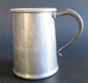 Vintage Aluminum Tankard, Mug, Tin Handle, 1940s Italy