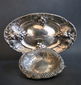Lot of 2, Art Nouveau bowls, Silver Plate, Apollo 1910s & Homan MFG 1903