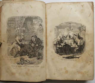 Charles Dickens, Pickwick Papers, Old Curosity Shop, illustrated, 1858