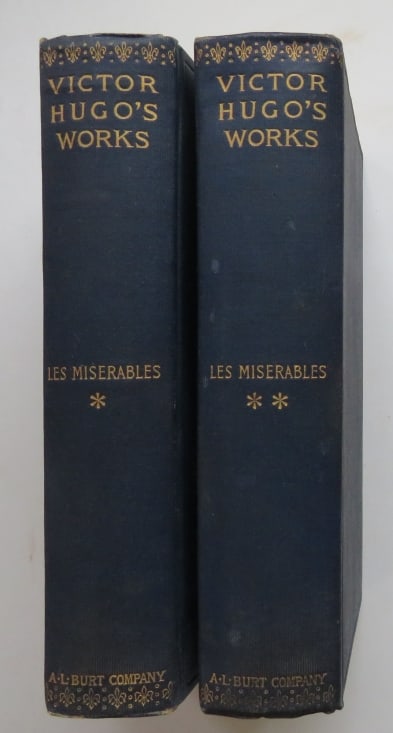 Victor Hugo, Les Miserables, Complete 2vol. Burt Ed., 1880s, illustrated (1 of 12)