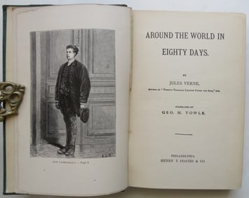 Jules Verne, Around The World in 80 Days, Henry T. Coates Ed., 1873