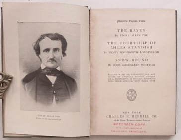 Poe, Raven, Longfellow, Courtship of Miles Standish & Whittier, Snow-Bound, 1909