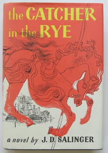 Salinger, The Catcher in the Rye 1st Edition, 63 Print 1979: "The Catcher in the Rye" by J.D. Salinger, first edition published by Little, Brown & Company, Boston, in original dust jacket. Copyright 1951 and 1979 renewed copyright by the author; stated 63rd Pri
