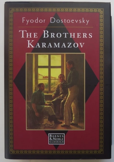 Fyodor Dostoyevsky, Brothers Karamazov, Garnett Translation, 1995: "The Brothers Karamazov" by Fyodor Dostoyevsky, a classic translation by Constance Garnett, Introduction by B&N, published by Barnes and Noble, New York, 1995. Dust jacket, hard boards, black cloth sp