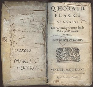 Horace, Horatii Latinum Lyricum 1682 Venice Edition, Poetry