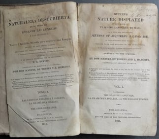 Manuel De Torres, Dufief Method Teaching Spanish, 1st Edition 1811