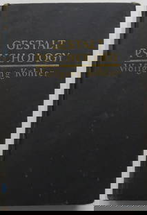 Wolfgang Koehler, Gestalt Psychology & New Concepts in Psychology, 1947: "Gestalt Psychology an Introduction to New Concepts in Modern Psychology" by Wolfgang Kohler, published by Liveright, New York, 1947. Hard boards, black cloth, gilt lettering and decorations [some
