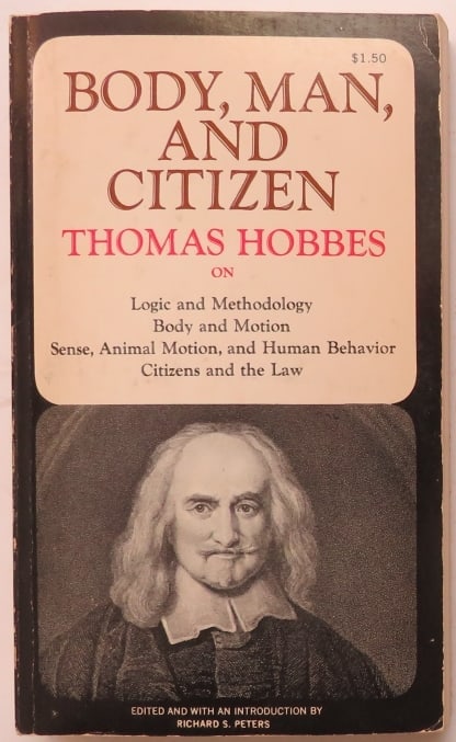 Thomas Hobbes, Body, Man, Citizen, Selection, 1967 PB Edition (1 of 5)