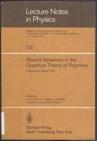 Recent Advances in the Quantum Theory of Polymers 1980