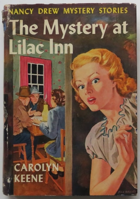 Keene, The Mystery at Lilac Inn, 1st Ed. 1930, Nancy Drew Mystery: "The Mystery at Lilac Inn" by Carolyn Keene, Nancy Drew Mystery Stories published by Grosset & Dunlap, 1930. First Edition, later Printing. The later printing of the fourth Nancy Drew mystery. The lis