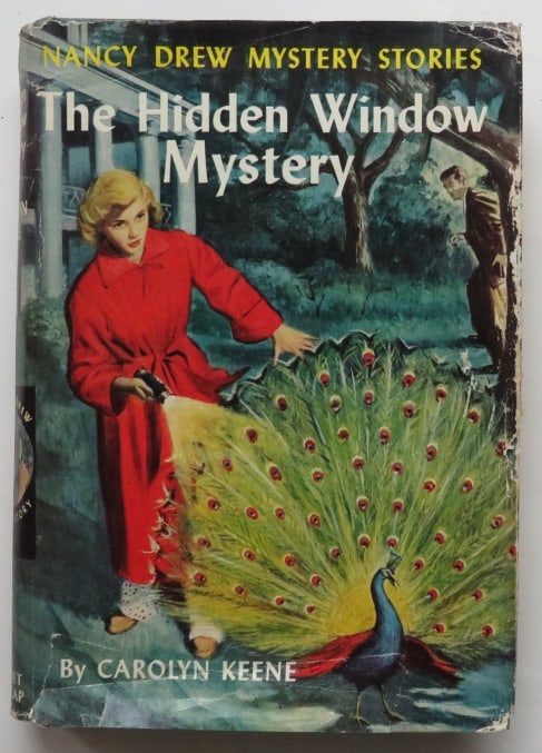 Keene, The Hidden Window Mystery, 1st/1st Ed. 1956, Nancy Drew Mystery: "The Hidden Window Mystery" by Carolyn Keene, Nancy Drew Mystery Stories published by Grosset & Dunlap, 1956. First Edition, first Printing. The first printing of the thirty-fourth Nancy Drew mystery.