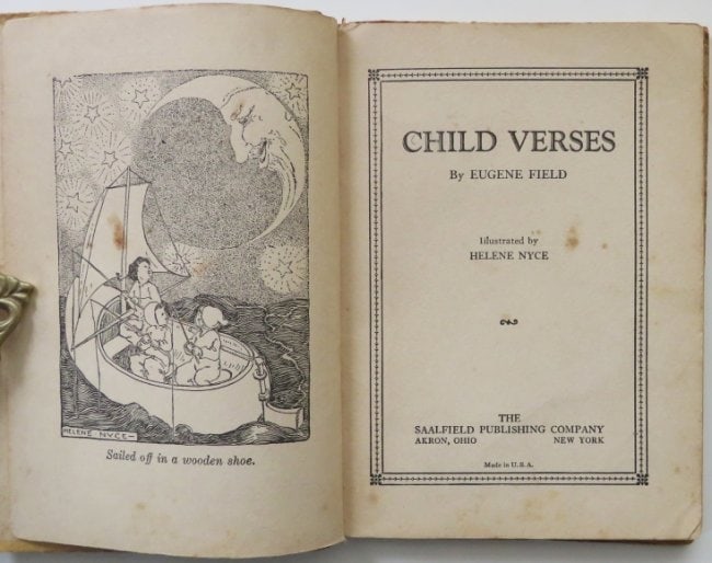 Eugene Field, Child Verses, 1927, Helene Nyce illustrations, Art Nouveau (1 of 14)