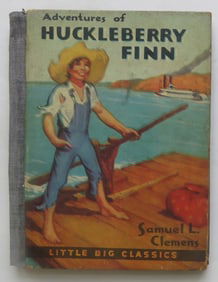 Clements, Twain, Adventures of Huckleberry Finn, 1stEd. 1940, Rusk illustrated