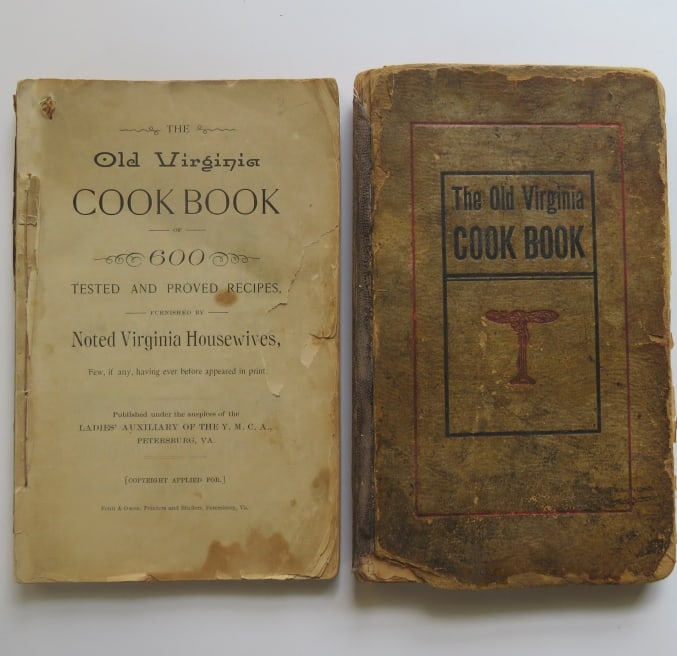 Lot 2 Old Virginia Cook Book of 600 Tested Recipes, 1stEd., 1895 & Handwritten Recipes (1 of 18)