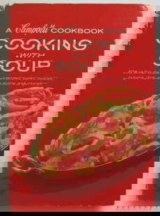 Campbell, Cooking With Soup, 608 Recipes. Revised Ed., 1st Print 1968, illustrated: "A Campbell Cookbook. Cooking with Soup: 608 skillet dishes, casseroles, stews, sauces, gravies, dips, soup mates and garnishes". published by Campbell, NJ, 1968, stated "Revised edition, 1968-A"