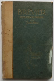 Julie Elias, Brevier der Finen Kueche, Fine Cuisine, German 1st/1st Ed. 1922, illustrated