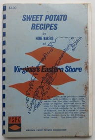 Sweet Potato Recipes by Home Makers of Virginia, 1st Edition 1960