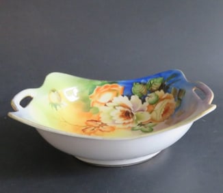 Noritake Nippon Art Nouveau Hand-Painted Porcelain Bowl Japan 1910s