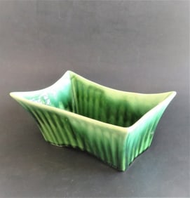 Mid Century Modern Marietta Green Ceramic Bowl, Planter 1950s