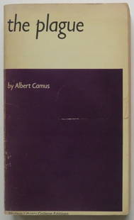 Albert Camus, The Plague, Modern Library, 1stEd. 1948, Stuart Gilbert Translation: "The Plague" by Albert Camus, translated from the French by Stuart Gilbert, Modern Library College Editions; published by The Modern Library, New York, 1948. First edition. Soft cover (a little