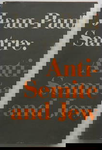 Jean-Paul Sartre, Anti-Semite and Jew, 1stEd. 1948: "Anti-Semite and Jew" by Jean-Paul Sartre, translated by George J. Becker; published by Schocken Books, New York, 1948. First edition. Dust Jacket, un-clipped with original price ( some wear & edge