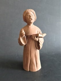 Female Cantor or Chanter, Vintage African American Figurine 1990, Folk Art