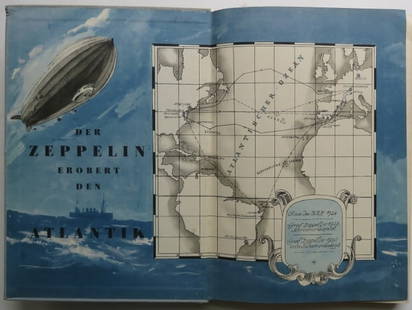 Rackwitz, Zeppelin Travel & Adventures, Hugo Eckener Diaries, 1955, German Ed. illustrated: "Reisen und Abenteur im Zeppelin. Nach Tagebuchaufzeichnungen von Dr. Hugo Eckener" (Travel and Adventures in the Zeppelin, after diaries from Dr. Hugo Eckener) by Erich Rackwitz; illustrated with