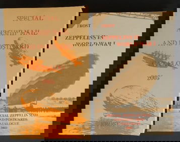 Lot 2 Airship Flight Catalog, Mail, Postcards, WWI Zeppelin 1stEd. 2001 & 2005