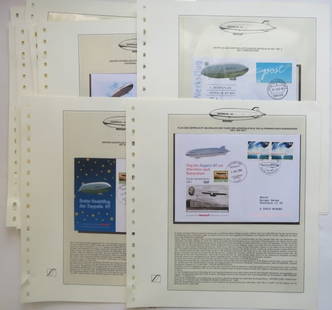 Lot-20 Airship Zeppelin NT Flight Covers 2002-2004 & Photo Postcards & booklet: Lot of 20 Airship Zeppelin NT Flight Covers; c.15 of the covers come with the explanation sheet (in German) and copy of the flight cover, one covers was additionally on the plane to the the U.S.A. wit