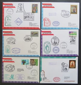 Lot of 6 Airship Pro Juventute St. Nicklaus Flight Covers 1993-2001, Austria