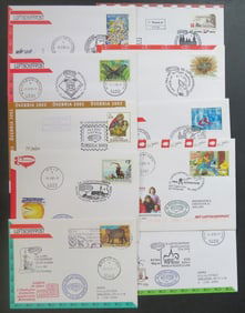 Lot of 10 Airship Pro Juventute Flight Covers 1997-2002, Austria