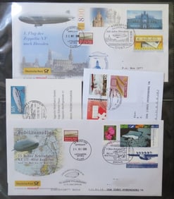 Lot 8 German Airship Zeppelin NT Flight Covers, to USA, 1995-2011