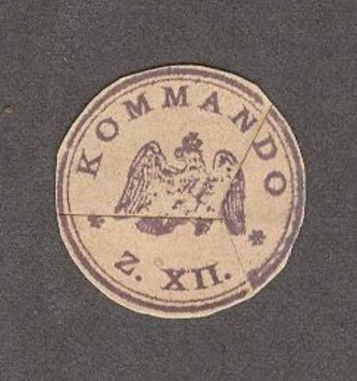 Genuine German Mail Stamp of the Army Airship Z-XII, Graf Zeppelin LZ 26: Genuine German mail stamp of the army airship Z-XII [LZ 26], cut out of the cover, very good condition, see picture. One of the first airships built by Graf Zeppelin [#26]. It was completed in Decembe