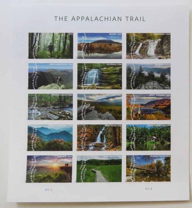 The Appalachian Trail Forever Stamps, 2024 Sheet of 15, US SCOTT 5960: The Appalachian Trail Forever stamps issued 2024, US Scott# 5960; sheet of 15 First Class Self-Adhesive stamps [2025 cash value $11.70 - it will increase) Mint Never Hinged. With a grade of VF/XF (Ver