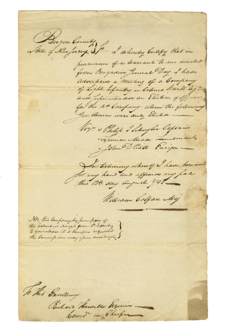 New Jersey Militia Company of Light Infantry Elects (1 of 3)